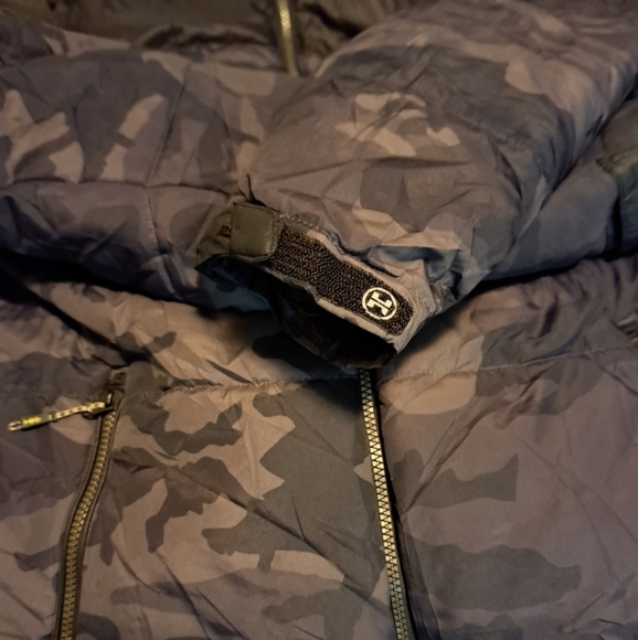 HAWKE & Co Thermal insulation hooded coat HK HEAT poly fill black grey camo Mens - Picture 11 of 13